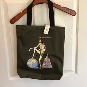 NWT Olive Green Shopping Tote from Paris